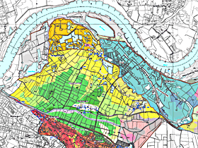Geomorfologische kaart van de Ooijpolder; RAAF