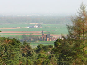 View on the village Persingen in the Ooijpolder taken from the heights (glacial till) of Ubbergen